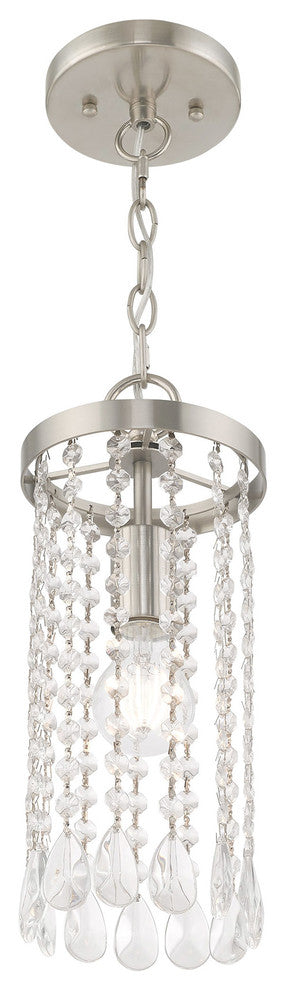 Livex Lighting Brushed Nickel 1-Light Mini Pendant