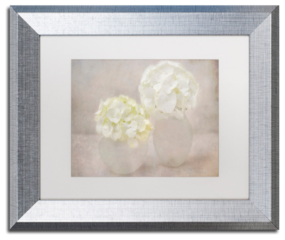 Cora Niele ''White Hortensia Still Life'' Matted Framed Art
