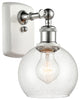 Innovations 516-1W-WPC-G124-6 1-Light Sconce, White, Polished Chrome