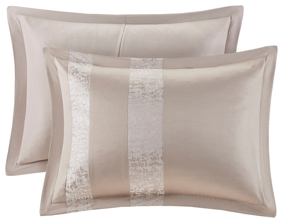 Madison Park Ava Textured Chennile 7-Piece Comforter Set, Neutral Taupe, King