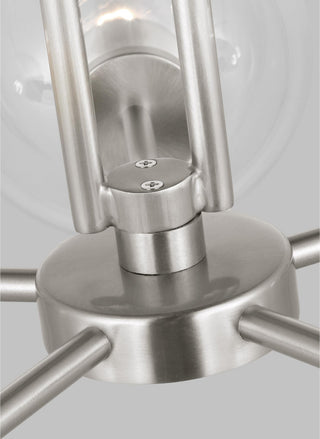 Codyn Five Light Medium Chandelier, Brushed Nickel