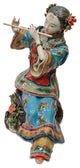 Chinese Porcelain Figurine, Shi Wan Lady Playing the Flute