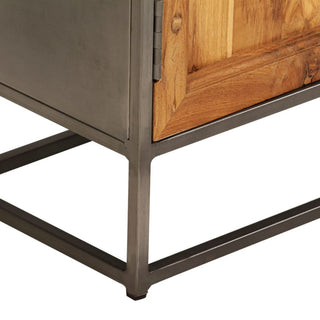 vidaXL Sideboard Buffet Console Cabinet with Storage Recycled Teak and Steel