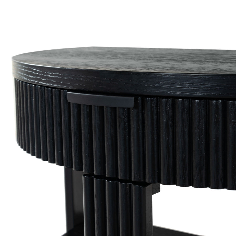 Safavieh Couture Shelbie Reeded Console Table, Black