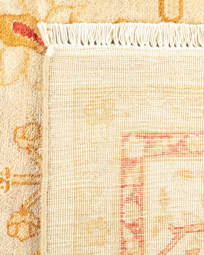 June, One-of-a-Kind Hand-Knotted Area Rug Ivory, 6'4"x8'8"
