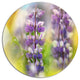Beautiful Blue Lupin Flowers, Flower Round Metal Wall Art, 11"