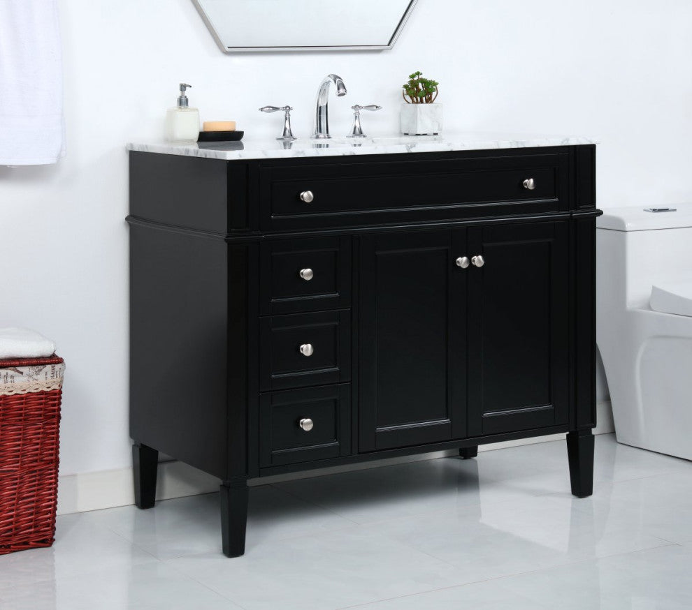 Elegant Decor Park Avenue Bathroom Vanity Black