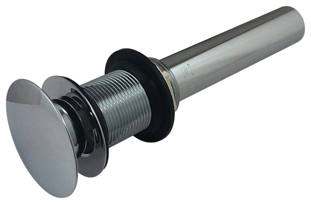 Fauceture Push Pop-Up Drain without Overflow, Polished Chrome