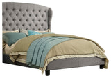 Felisa Upholstered Panel Bed, Gray, King