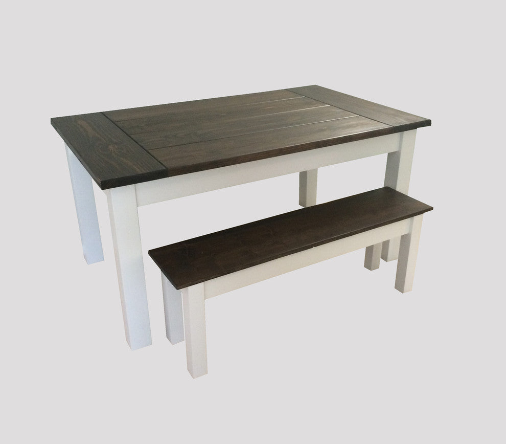Colonial Harvest Table With Breadboard Ends, 54"