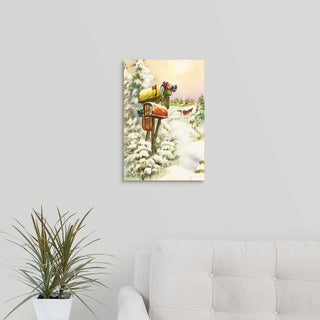 "Mailboxes with Presents" Wrapped Canvas Art Print, 12"x18"x1.5"