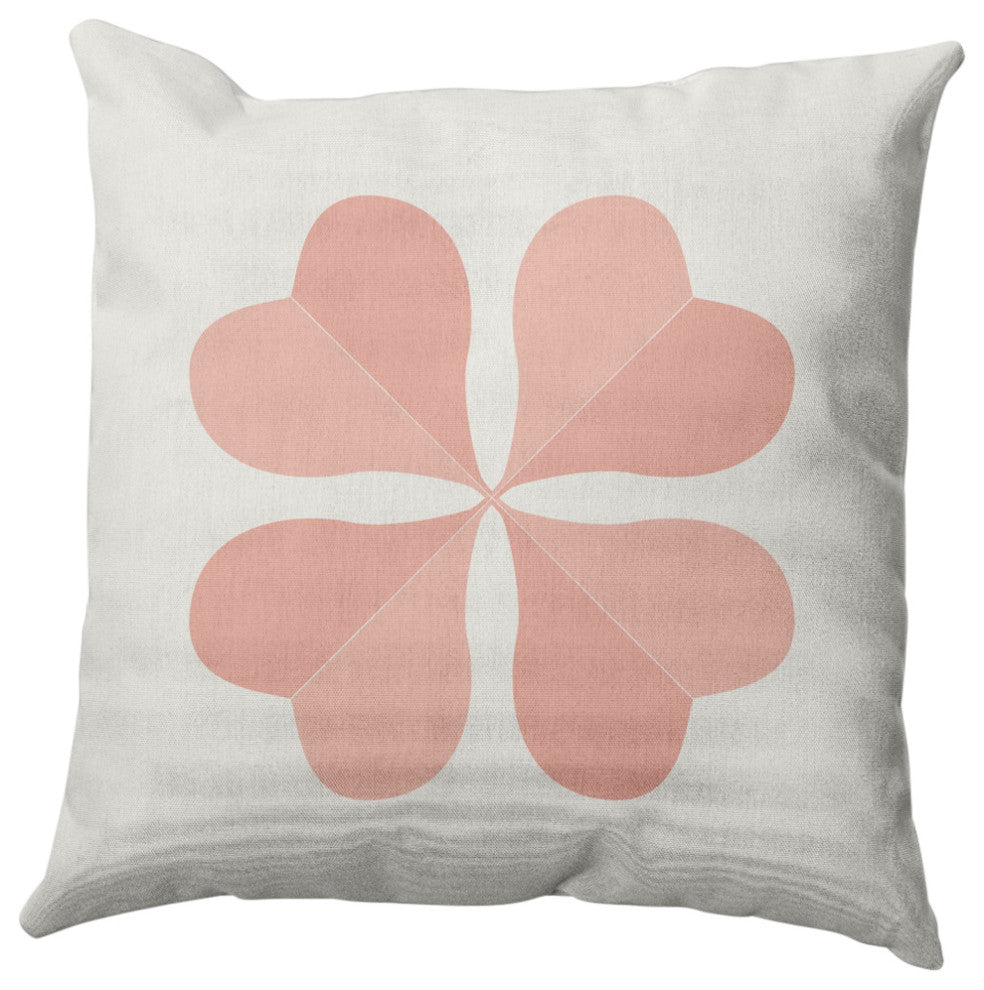 Lucky Clover St. Patrick's Day Decorative Throw Pillow, Sunwashed Red, 16x16"