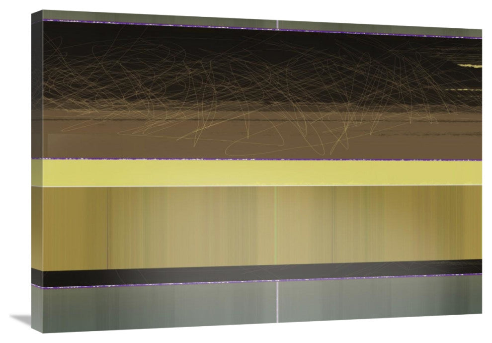 "Abstract Yellow And Brown Parallels" Fine Art Print