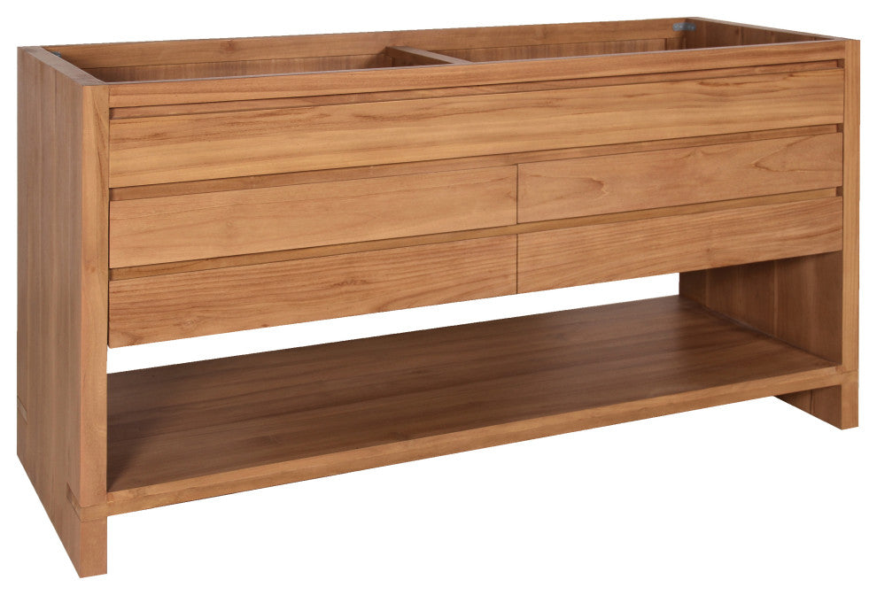 Avanity Kai Bath Vanity Cabinet Only, Natural Teak, 60"