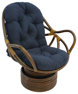 48"x24" Solid Twill Swivel Rocker Cushion, Navy