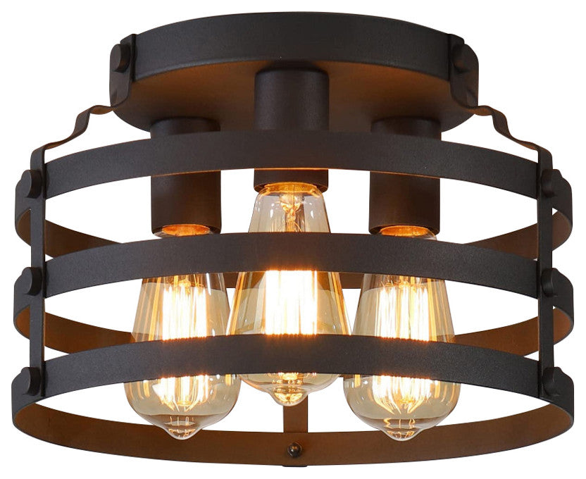 3 Light Farmhouse Ceiling Light Fixtures Farmhouse Black Industrial Ceiling Lamp