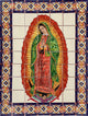 Our Lady Virgen De Guadalupe, Clay Talavera Tile Mural