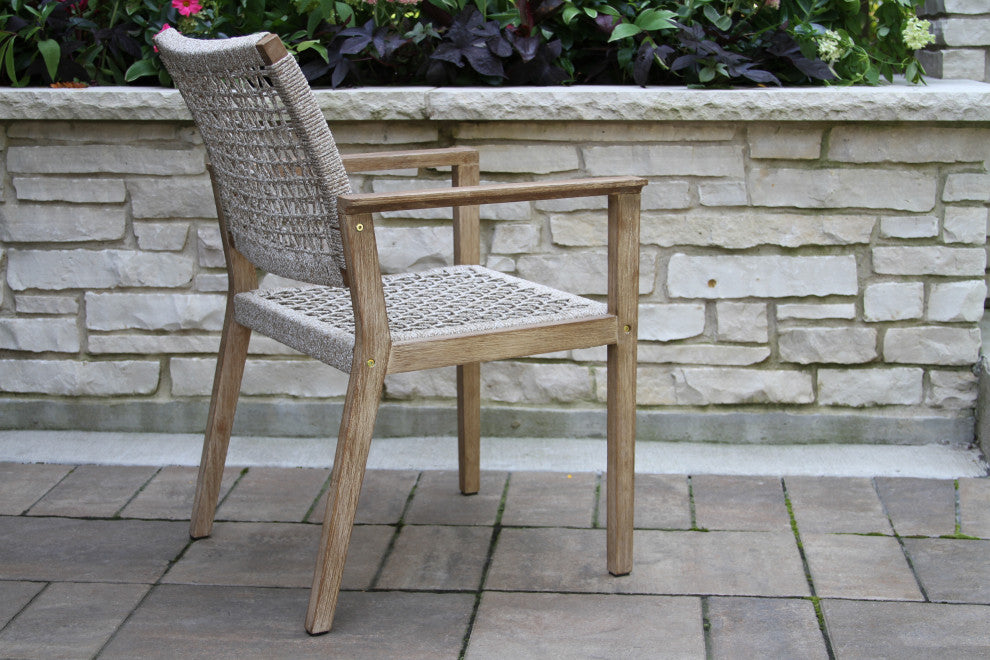 7-Piece Ivory Composite and Eucalyptus Wash Dining Set