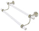 Pacific Beach 36" Double Towel Bar with Dotted Accents, Polished Nickel