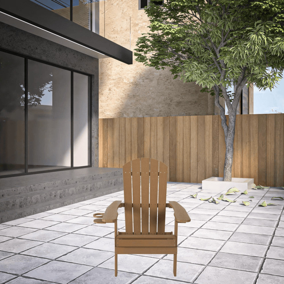 35" Orange Heavy Duty Plastic Adirondack Chair
