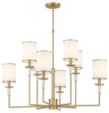 Crystorama Lighting Group HAT-478 Hatfield 8 Light 33"W Crystal - Vibrant Gold