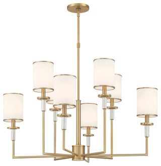 Crystorama Lighting Group HAT-478 Hatfield 8 Light 33"W Crystal - Vibrant Gold