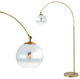 Nora 71" Coastal Vintage Iron LED Floor Lamp, Gold