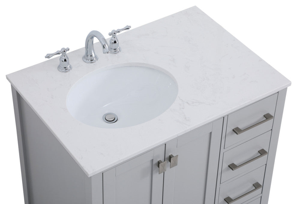 Isabel Grey 32" Single Sink Bathroom Vanity