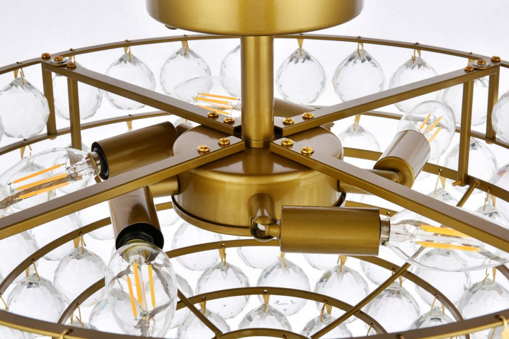 Seren 20" Flush Mount, Brass