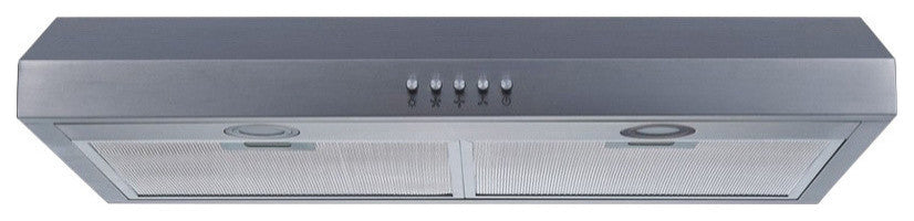Winflo Under-Cabinet Range Hood, 330 CFM, Stainless Steel, 30"