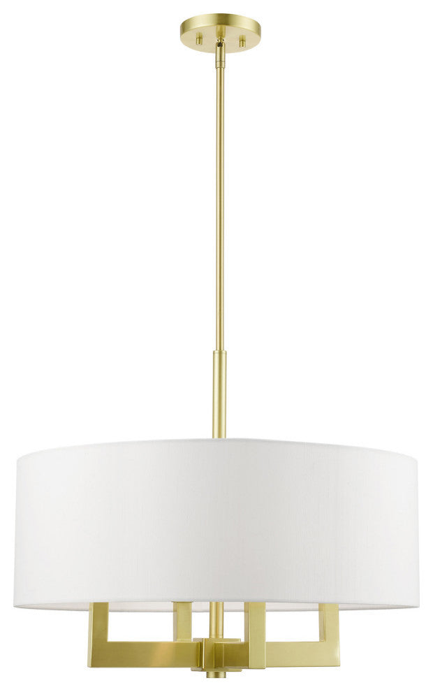 Cresthaven 4 Light Satin Brass Pendant Chandelier