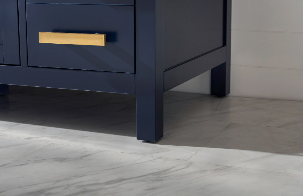 Design Element Valentino 84" Blue Double Rectangular Sink Vanity