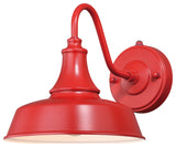 Dorado 1 Light Barn Outdoor Wall Lantern, Red/White, 9"x9"x13"