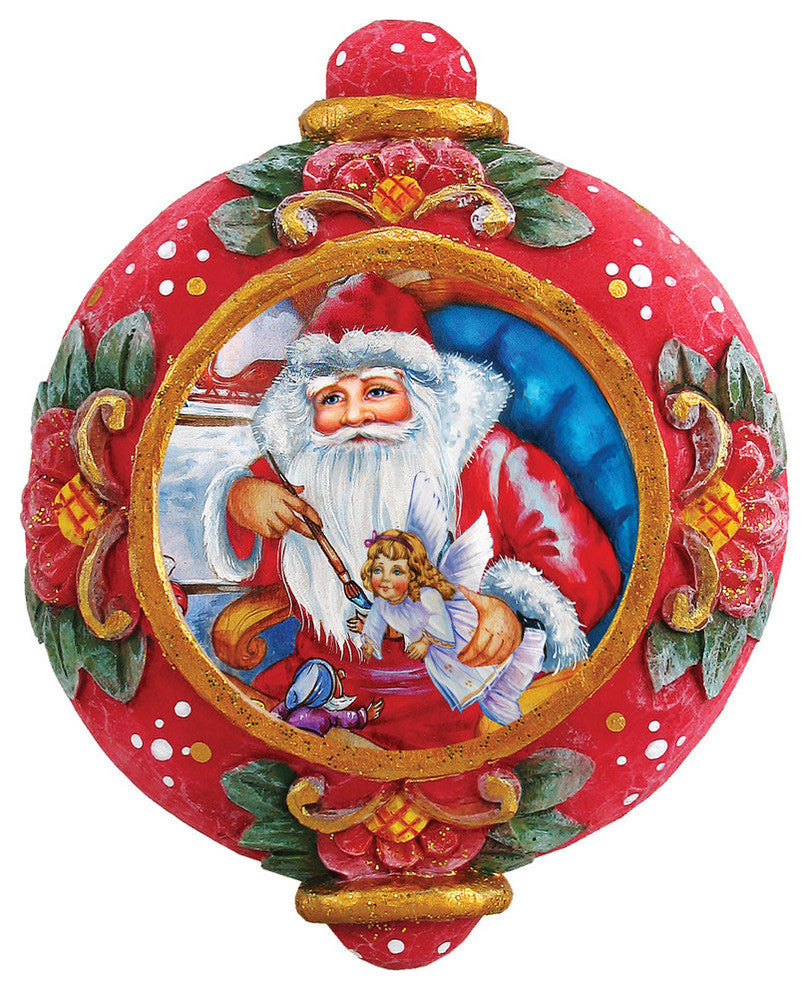 Hand Painted Scenic Ornament Nativity Workshop