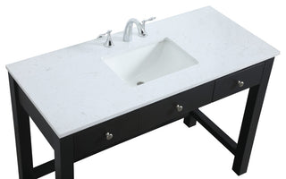 48" ADA Compliant Bathroom Vanity, Black