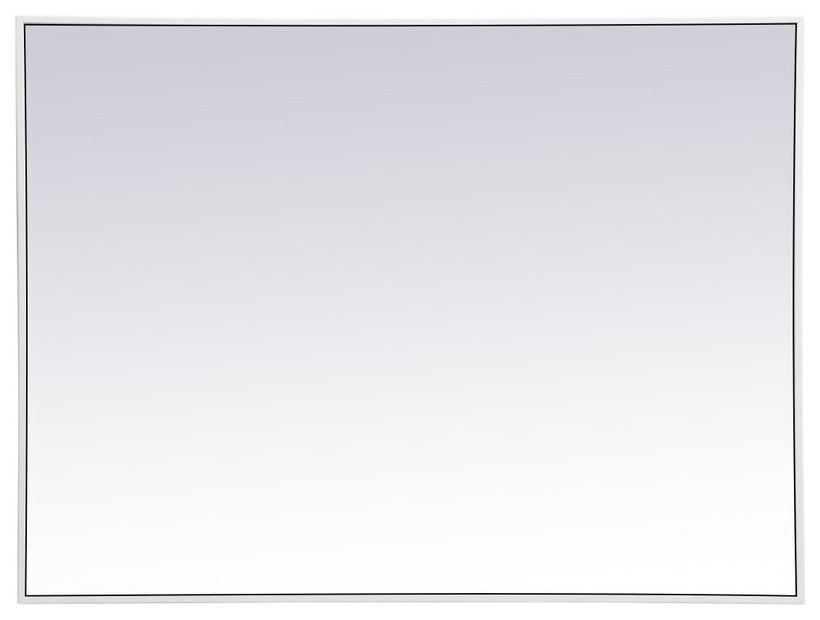 Elegant Decor MR43040WH Metal Frame Rectangle Mirror, 30"x40", White