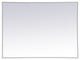 Elegant Decor MR43040WH Metal Frame Rectangle Mirror, 30"x40", White
