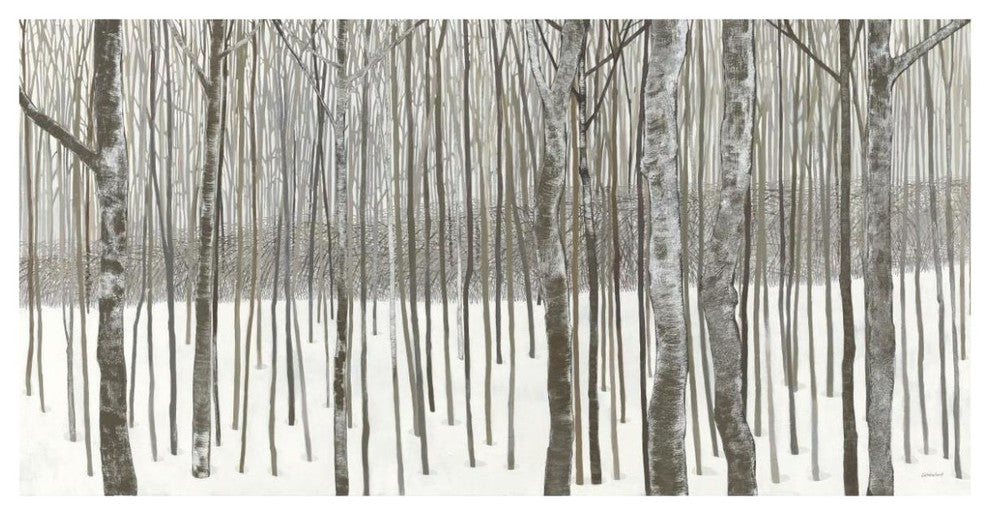 "Woods in Winter" Digital Paper Print by Kathrine Lovell, 74"x38"