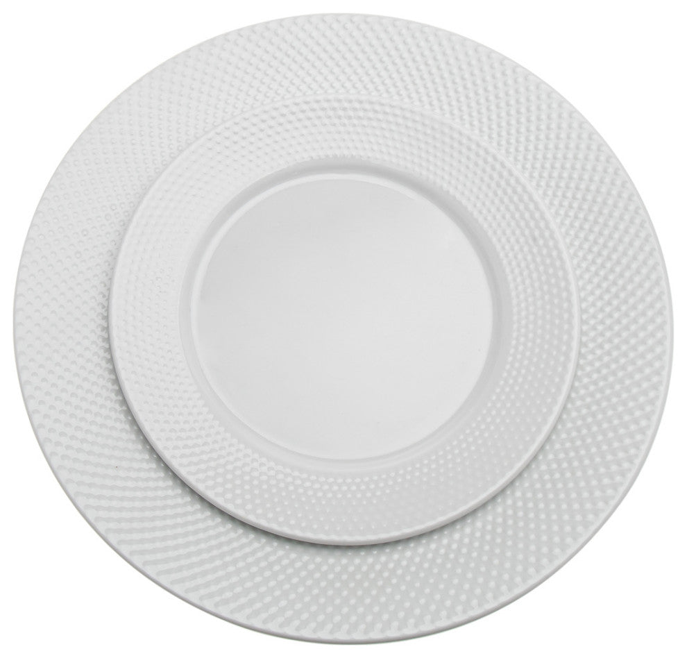 Pique Plain 16 Piece Dinnerware Set