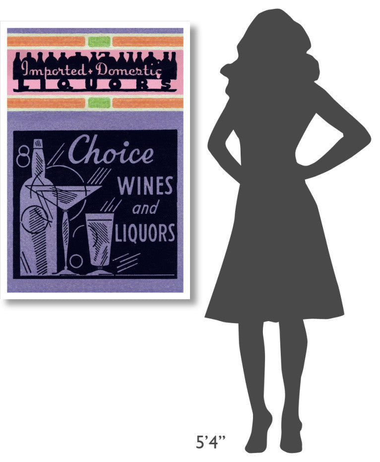 "Choice Wines and Liquors" Digital Paper Print by Vintage Booze Labels, 29"x42"