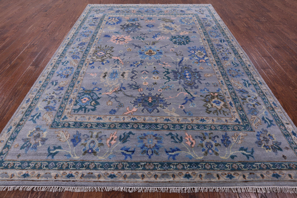 8' 3" X 10' 7" Turkish Oushak Hand-Knotted Wool Rug - Q15457