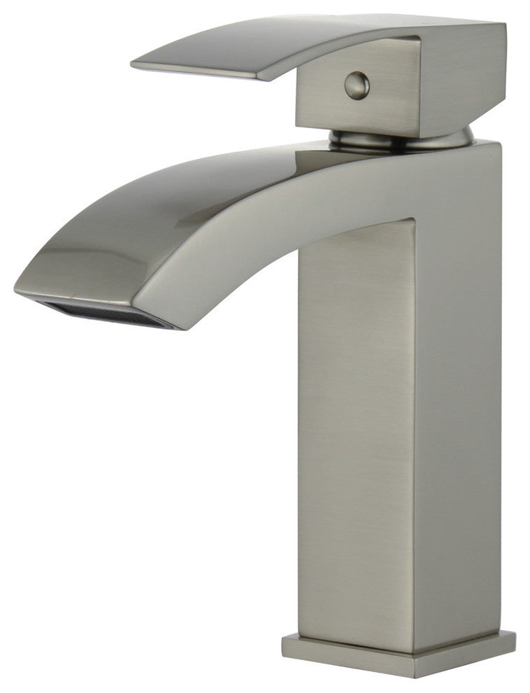 Cordoba Single Handle Bathroom Vanity Faucet, Oil Rubbed Bronze, Brushed Nickel