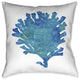 Laural Home Aquamarine Coral 18" X 18" Indoor Decorative Pillow