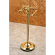 Kingston Brass Freestanding Double Roll Toilet Paper Holder, Polished Brass