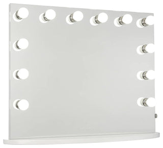 Hollywood Premiere Slim Plus Vanity Mirror, White, White, Small