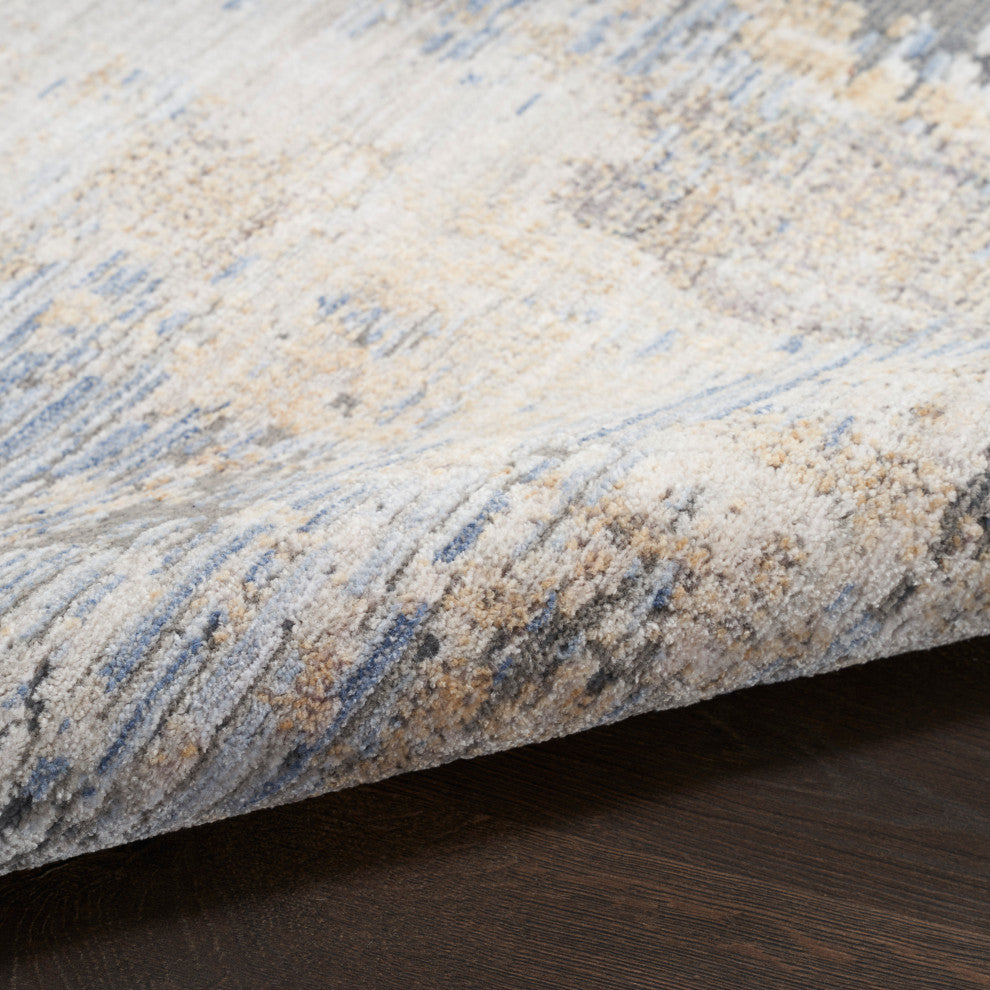 Nourison Abstract Hues 9'10" x 13' Grey Blue Modern Indoor Area Rug
