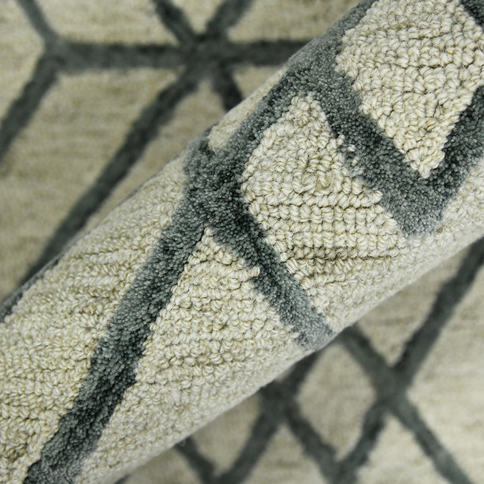 Vista Duncan Area Rug, Ivory, 8' x 10', Geometric