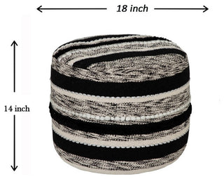 Accented Noir Pouf