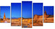 View of Spain Square at Sunset, Cityscape Canvas Art Print, 60"x32", 5 Panels