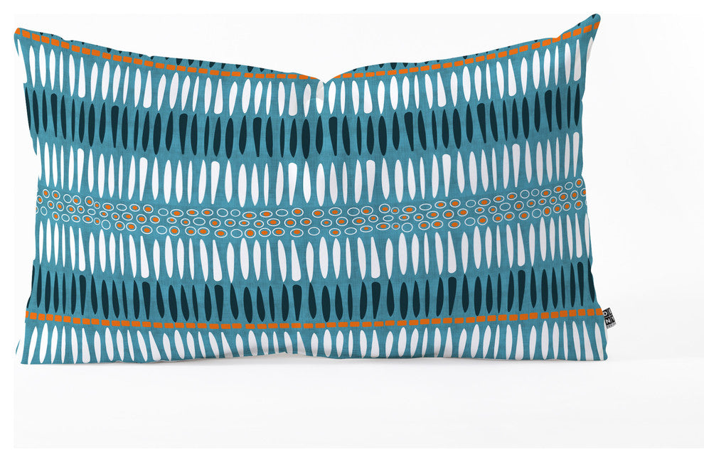 Caroline Okun Baby Teeth Mudcloth Oblong Throw Pillow